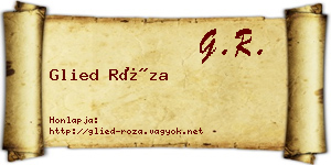 Glied Róza névjegykártya